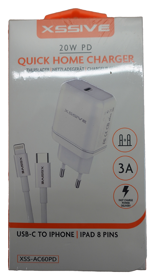 Xssive Quick Home Charger 20W - Met Kabel