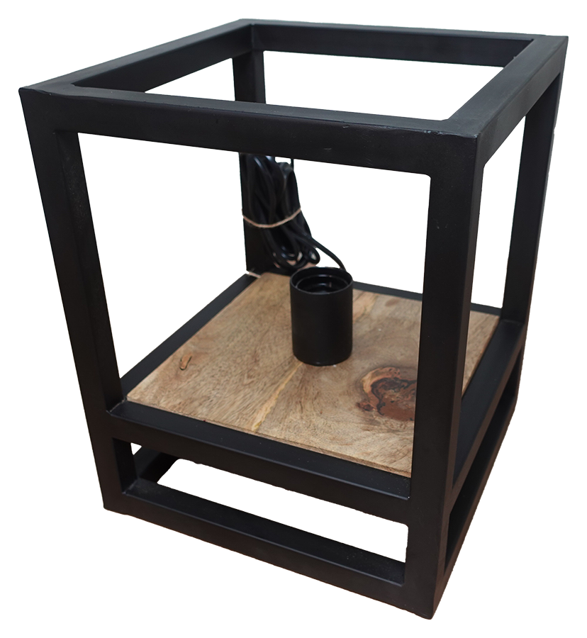 Tafellamp Vintage - 30 x 25 x 25 cm - Mangohout