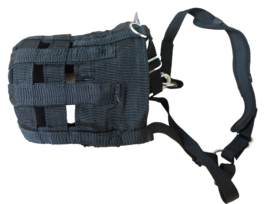QHP Graasmasker Met Neusgaten Zwart Cob